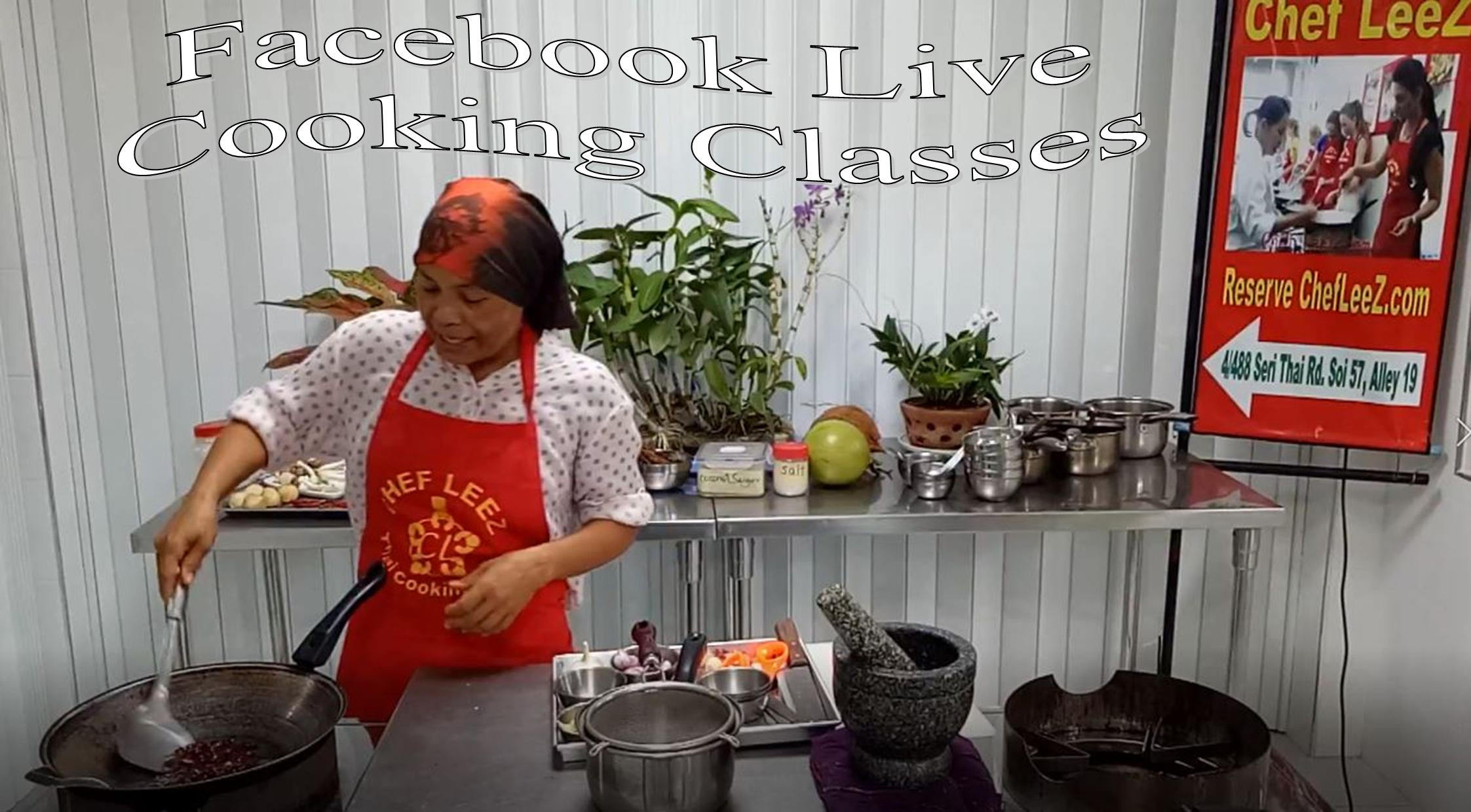 Chef LeeZ Facebook Live cooking class