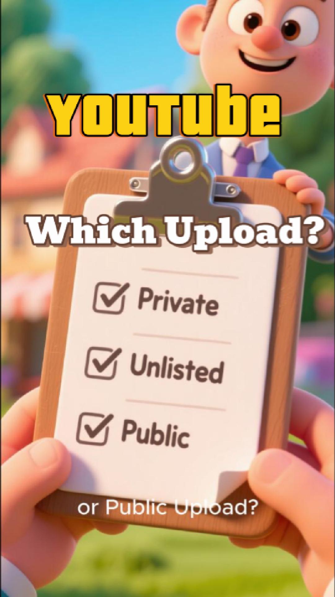 YouTube Upload options