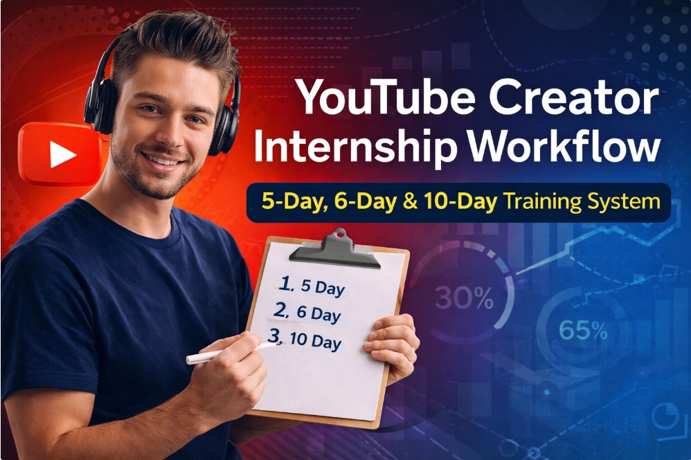 YouTube creator internship Training System